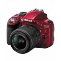 Nikon D3300 DSLR Camera with 18-55mm NVR Lens Red