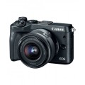 Canon EOS M6 Mirrorless Digital Camera with 15-45mm Lens Video Kit Black