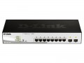 D-Link 10-P Giga Smrt SW, 8-P PoE + 2-P Combo DGS-1210-10P