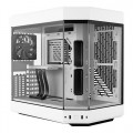 HYTE Y60 Modern Aesthetic Dual Chamber Panoramic Tempered Glass Mid-Tower ATX Computer Gaming Case with PCIE 4.0 Riser Cable Included, Snow White