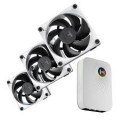 HYTE Thicc FP12 & Nexus Portal NP50 Bundle - 120mm x 32mm Performance Fans (3 Pack) - Includes Nexus Link Primary Node - White/Black